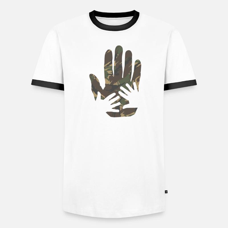 camo hands dutch army pattern Men's Ringer Shirt