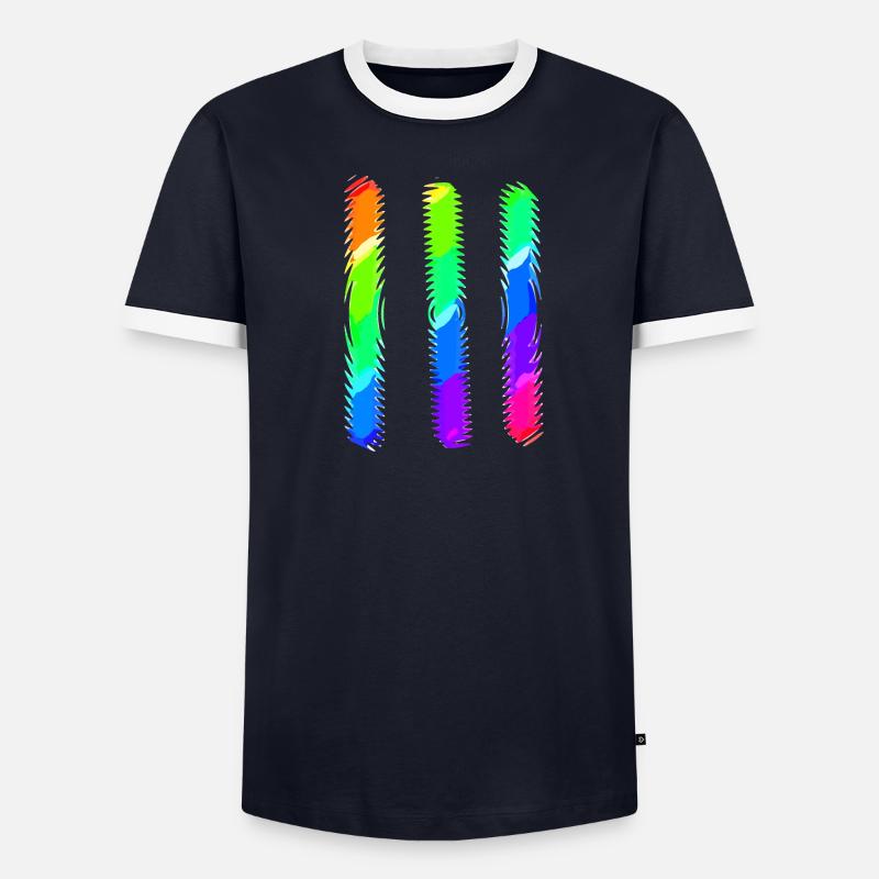 Lines | Wavy lines | | symbols Pattern Men's Ringer Shirt