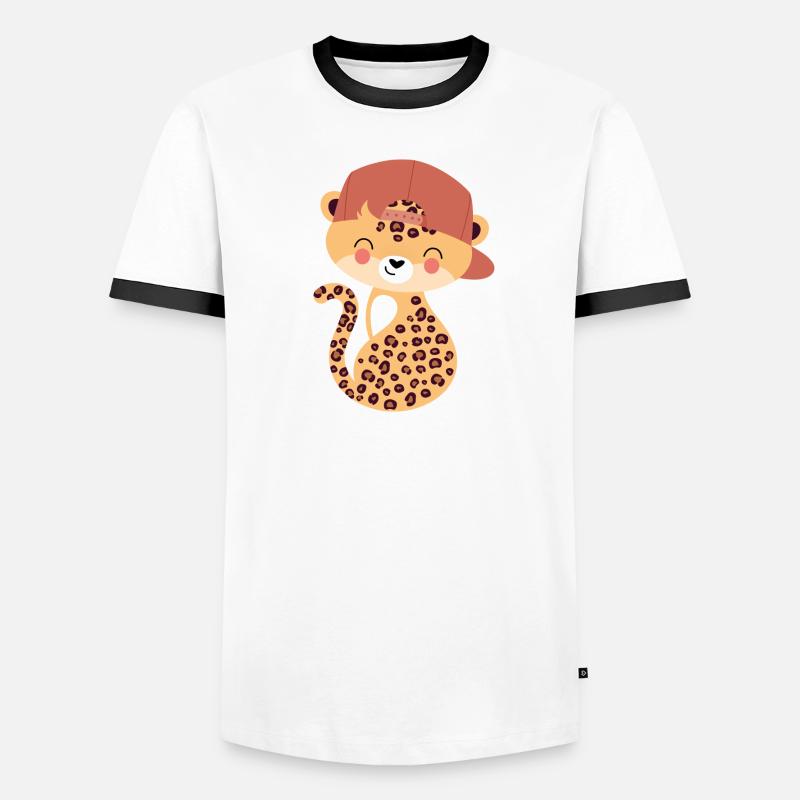 Léopard avec capy T-shirt contrasté Homme