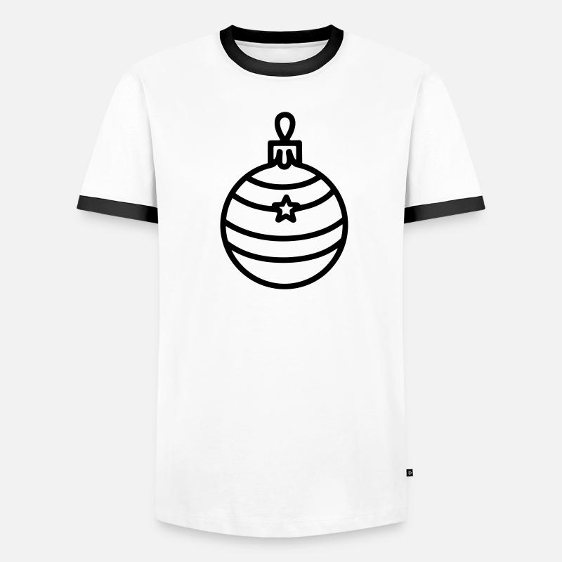 Weihnachtskugel Männer Kontrast-T-Shirt