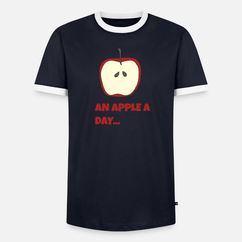 à Apple T-shirt contrasté Homme