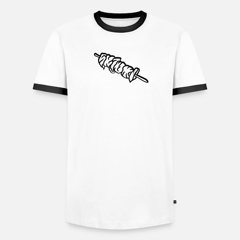 spieß grillspieß fleisch stab stäbchen grillen Männer Kontrast-T-Shirt