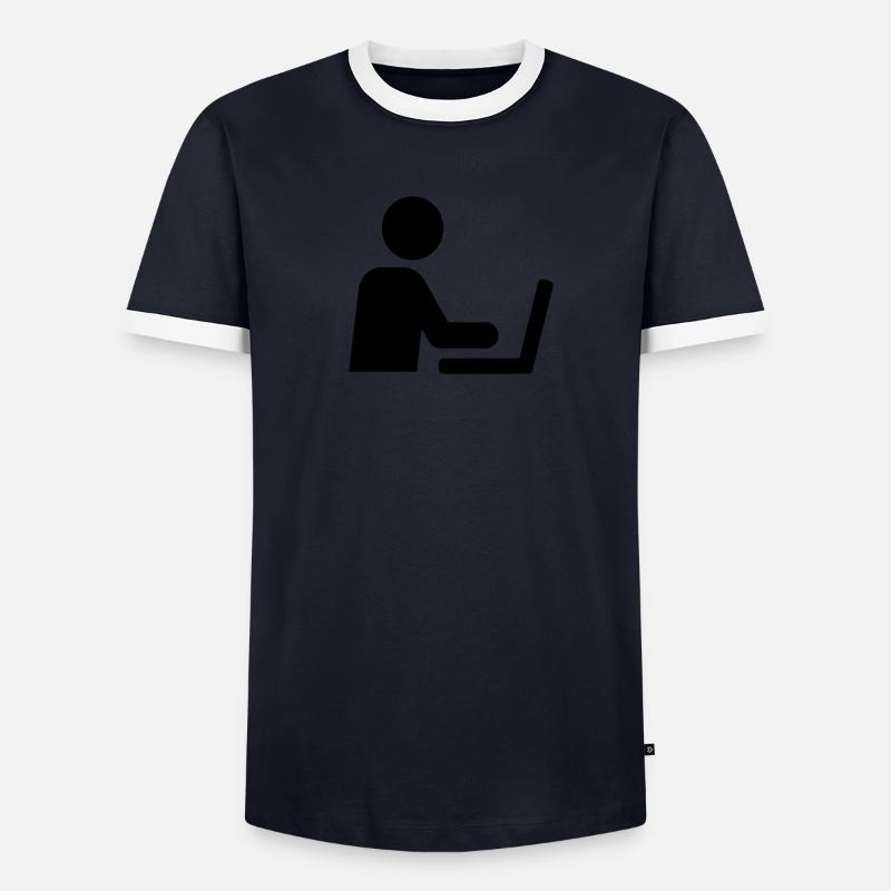 Ordinateur T-shirt contrasté Homme