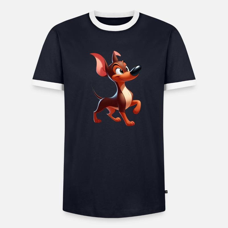 pinscher 4 T-shirt contrasté Homme