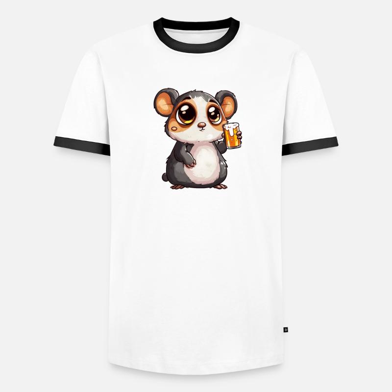Lecker Bierchen Sad Hamster Meme Bier Mallorca Männer Kontrast-T-Shirt