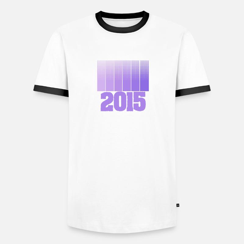 2015 T-shirt contrasté Homme