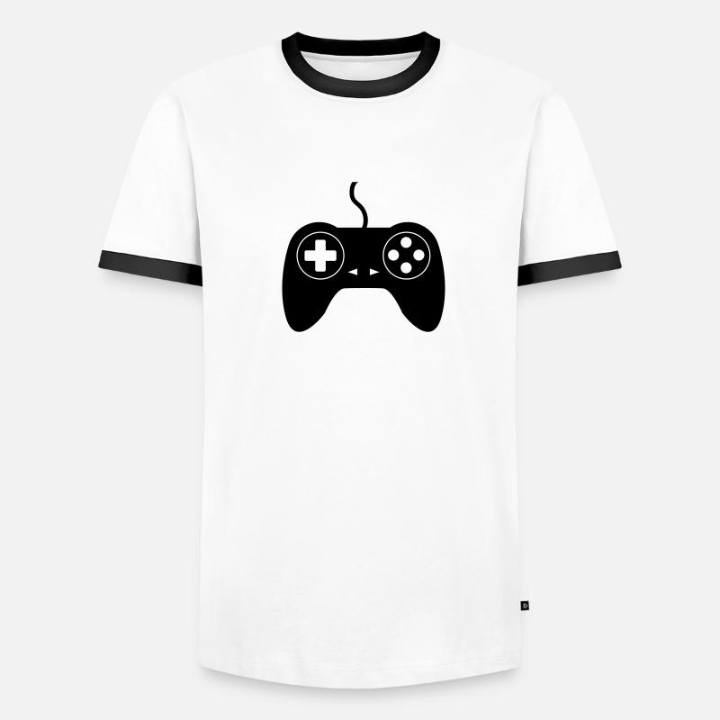 Joystick gamepad gamble game controller nerd geek Men's Ringer Shirt