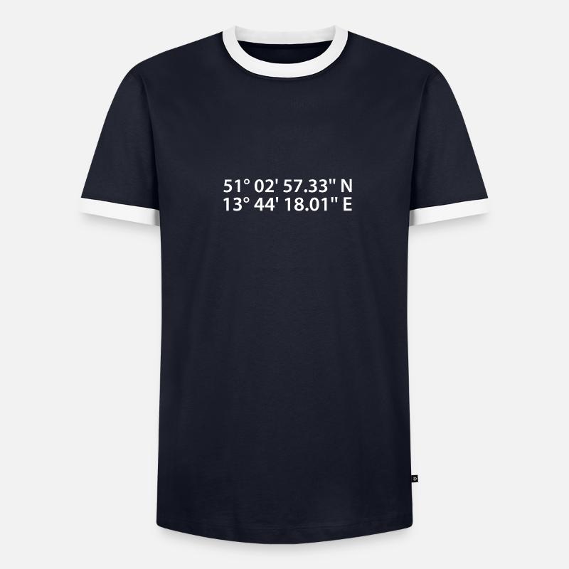 Dresden coordinates - Men's Ringer Shirt - undefined