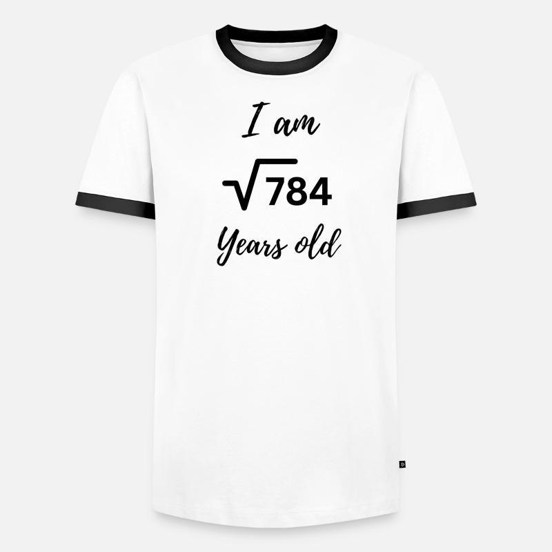 28 ans – Conception moderne d’un numéro d’anniversaire T-shirt contrasté Homme