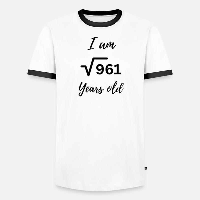 31 ans – Conception audacieuse du numéro d’anniversaire T-shirt contrasté Homme