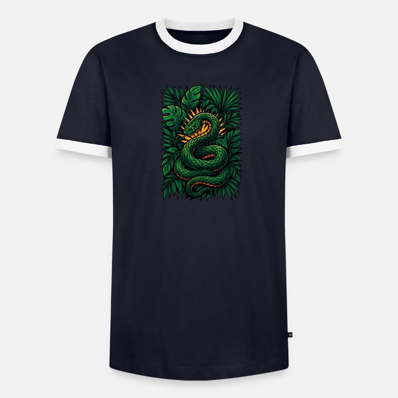 Sunburst Serpent T-shirt contrasté Homme