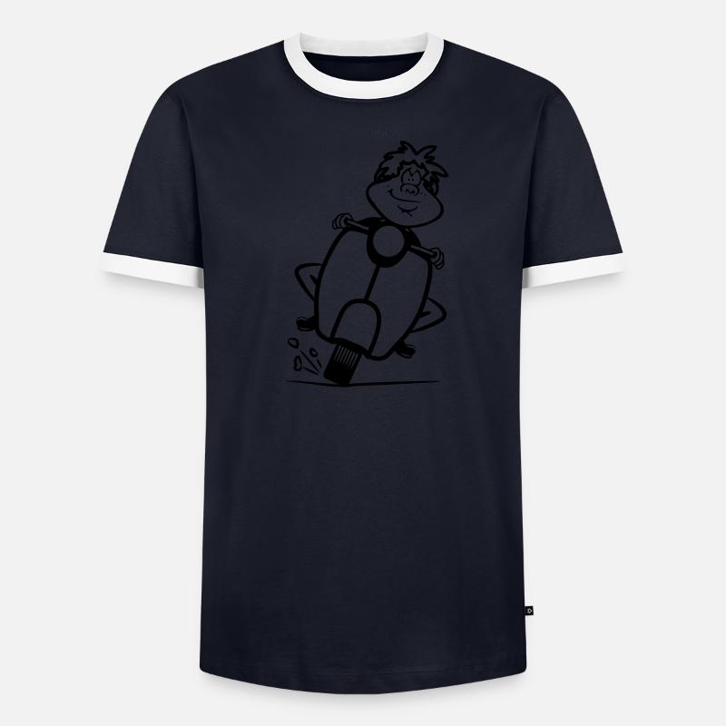 motorroller rasen witzig frech T-shirt contrasté Homme