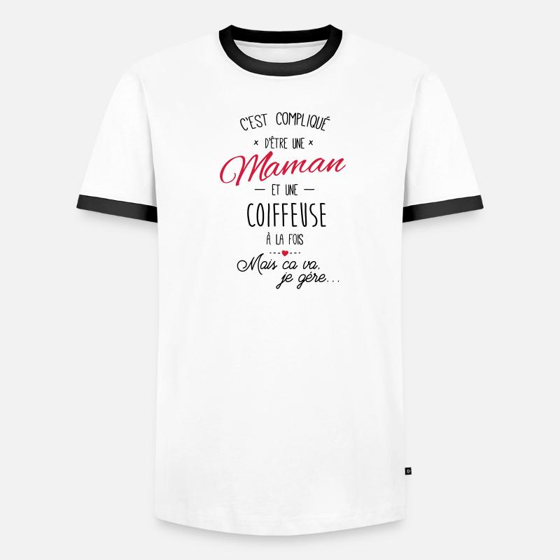 maman et Coiffeuse T-shirt contrasté Homme