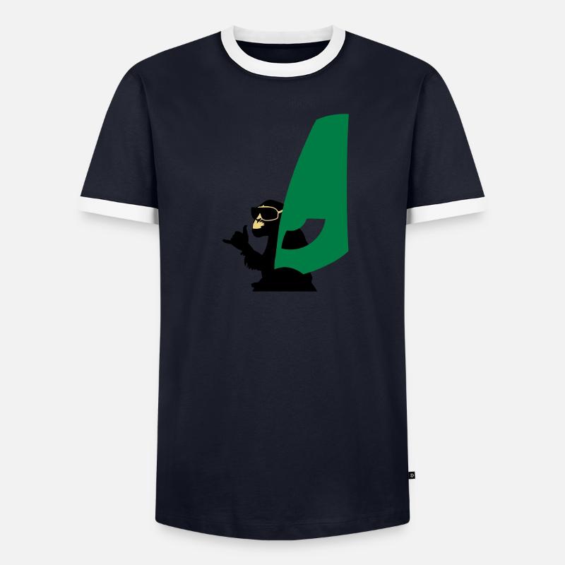 windsurfer singe T-shirt contrasté Homme