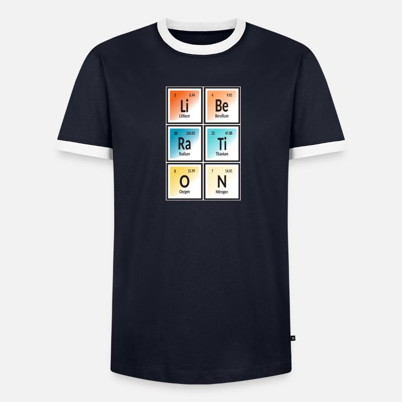 Befreiung | Periodensystem der Elemente Männer Kontrast-T-Shirt