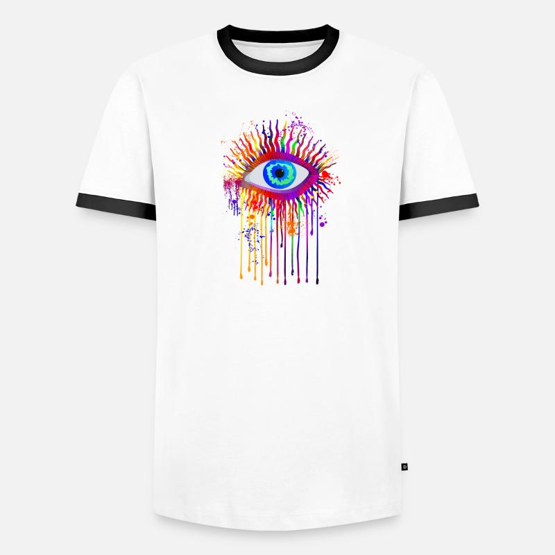 oeil T-shirt contrasté Homme