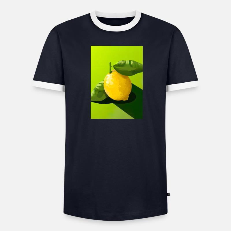 Zitrusfrüchte Männer Kontrast-T-Shirt