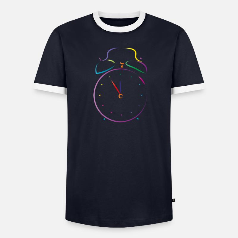 wecker uhr Männer Kontrast-T-Shirt
