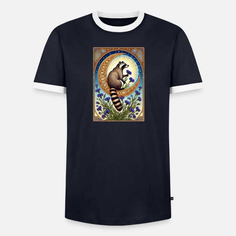 Waschbär Männer Kontrast-T-Shirt