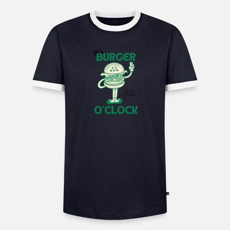 It's Burger o'clock Männer Kontrast-T-Shirt