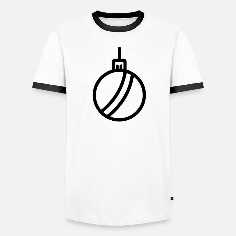 Weihnachtskugel Männer Kontrast-T-Shirt