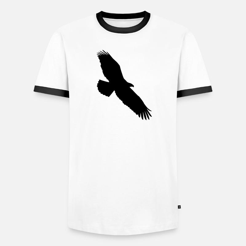 aigle planant dans le ciel T-shirt contrasté Homme
