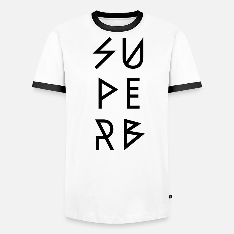 SUPERB Männer Kontrast-T-Shirt