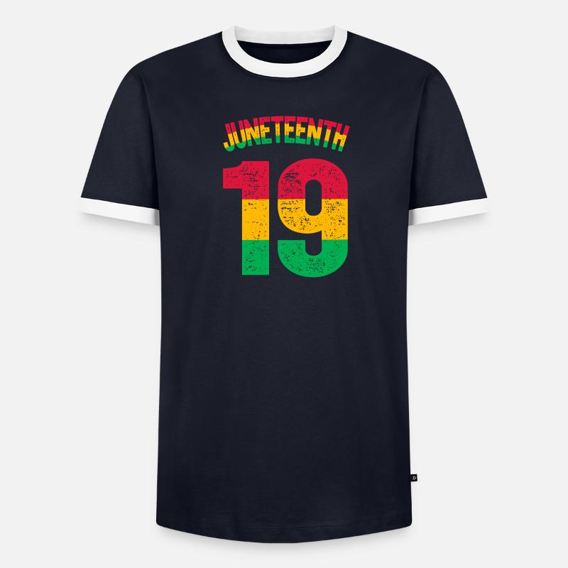 Juneteenth - Männer Kontrast-T-Shirt - undefined