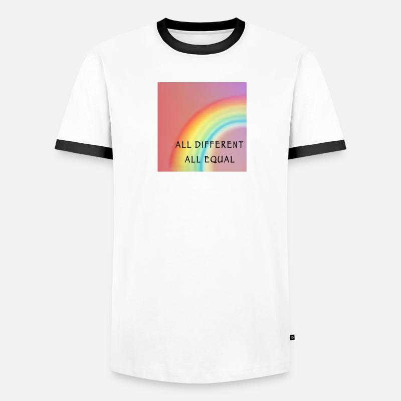 All different all equal. Diversity. Love. Men's Ringer Shirt