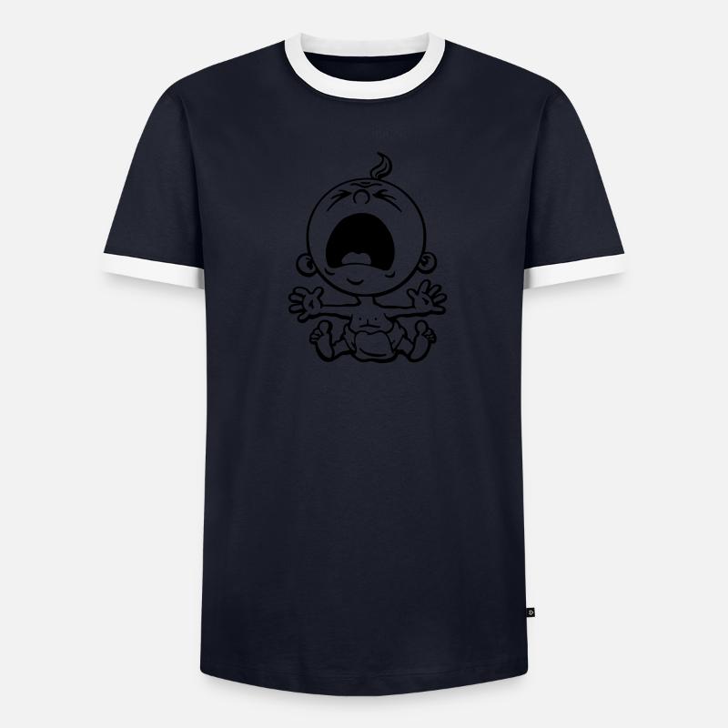 Le bébé pleure. T-shirt contrasté Homme