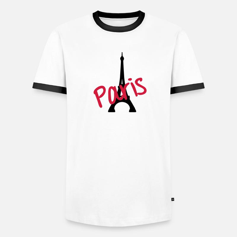 Paris Männer Kontrast-T-Shirt