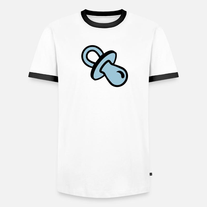 Schnuller Männer Kontrast-T-Shirt