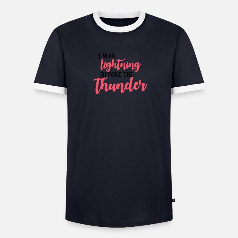 I Was Lightning Before The Thunder T-shirt contrasté Homme