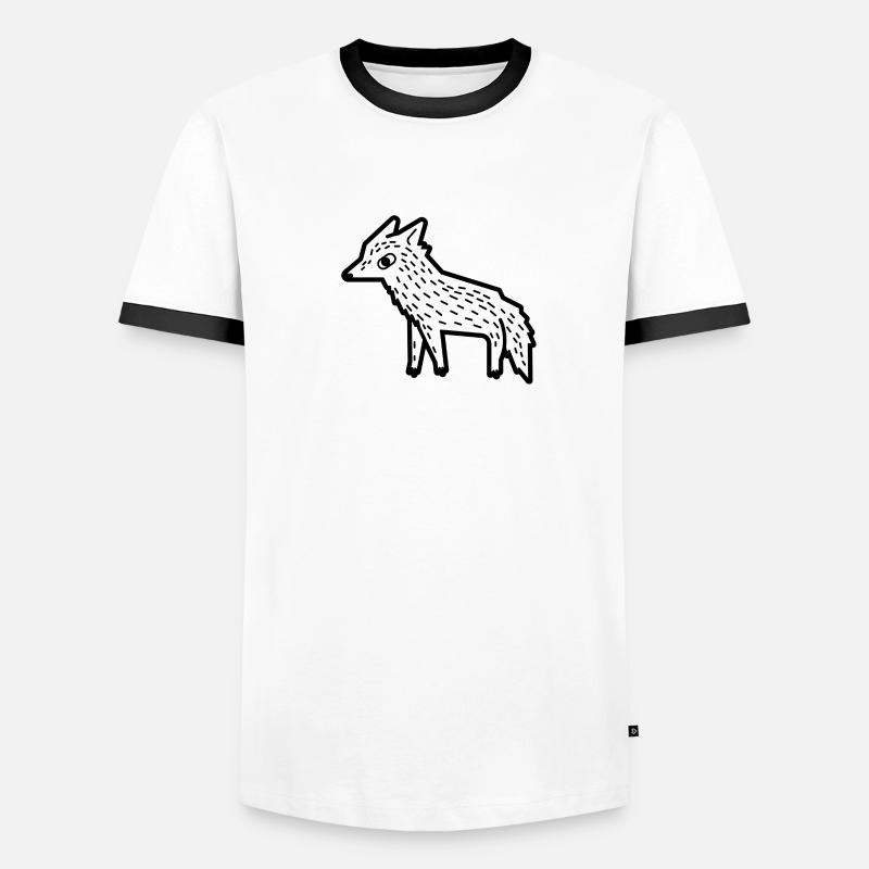 Fuchs Männer Kontrast-T-Shirt