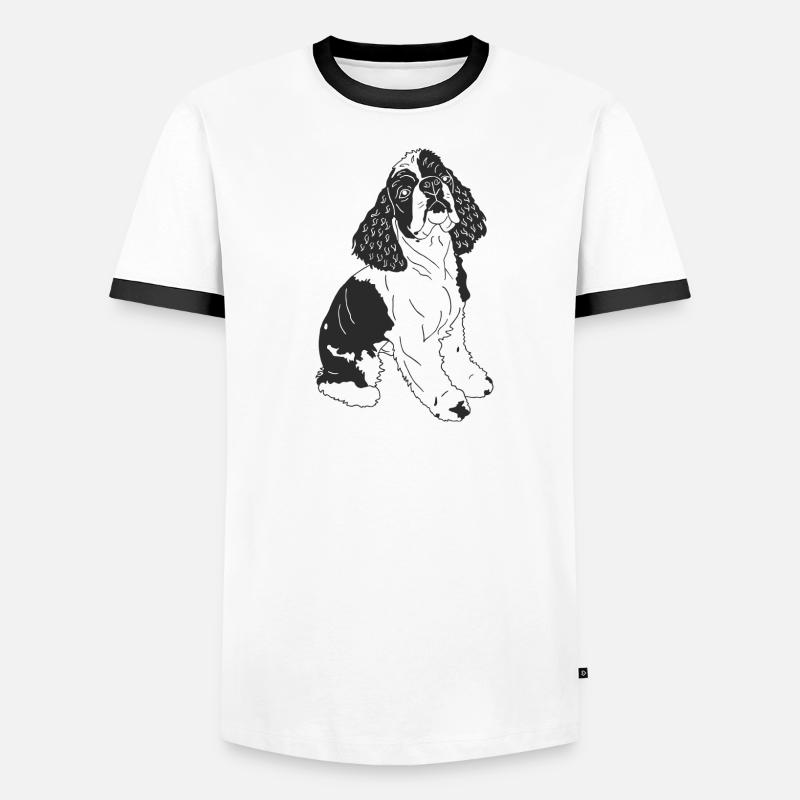 Cocker Spaniel Männer Kontrast-T-Shirt