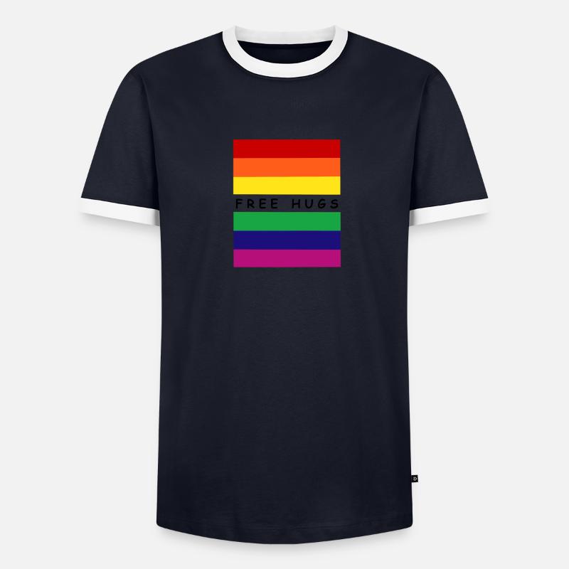 Rainbow Hugs T-shirt contrasté Homme