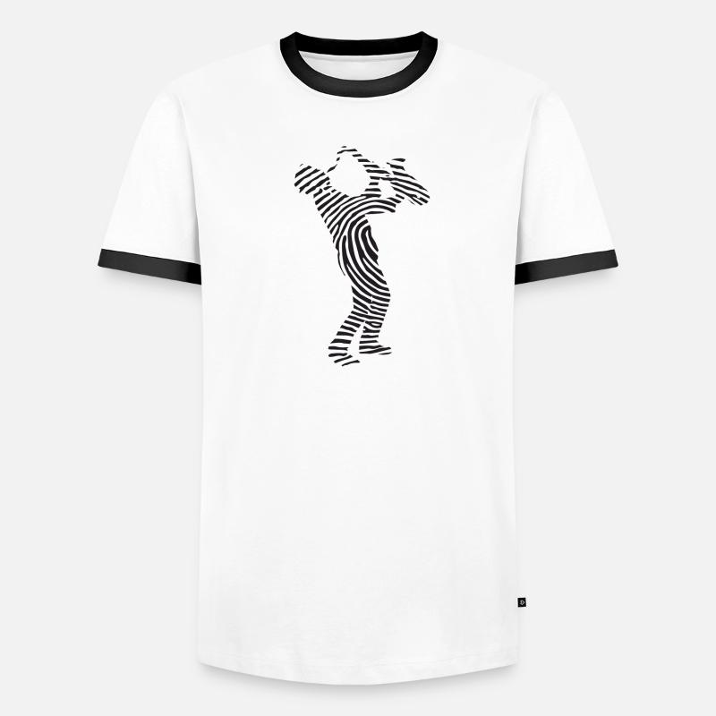 Saxophon Männer Kontrast-T-Shirt