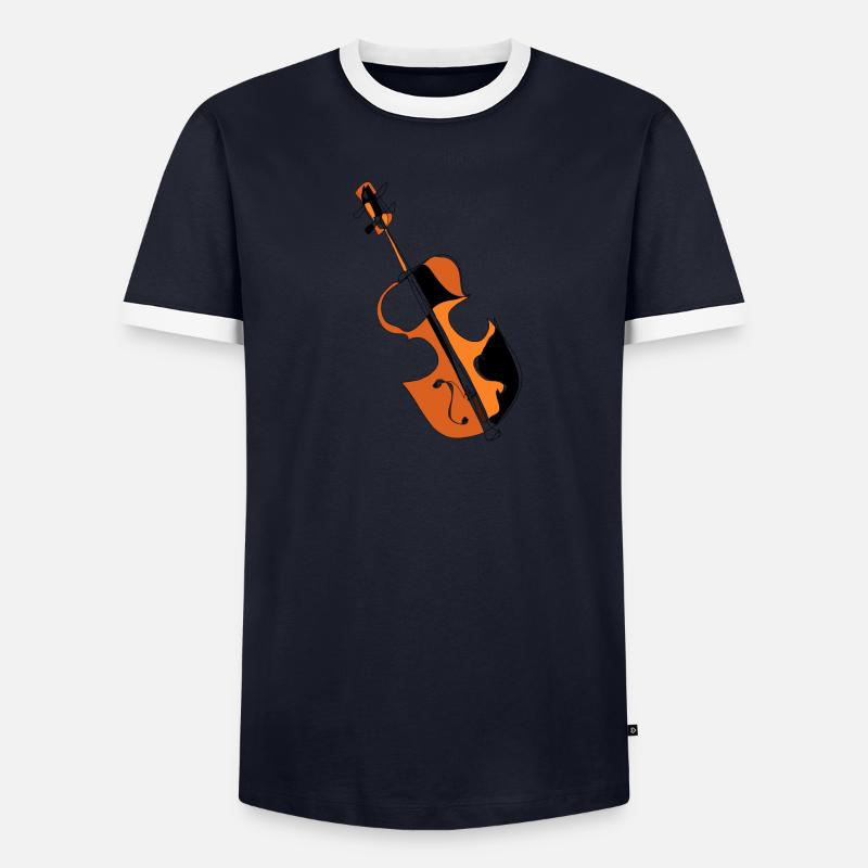 violon T-shirt contrasté Homme