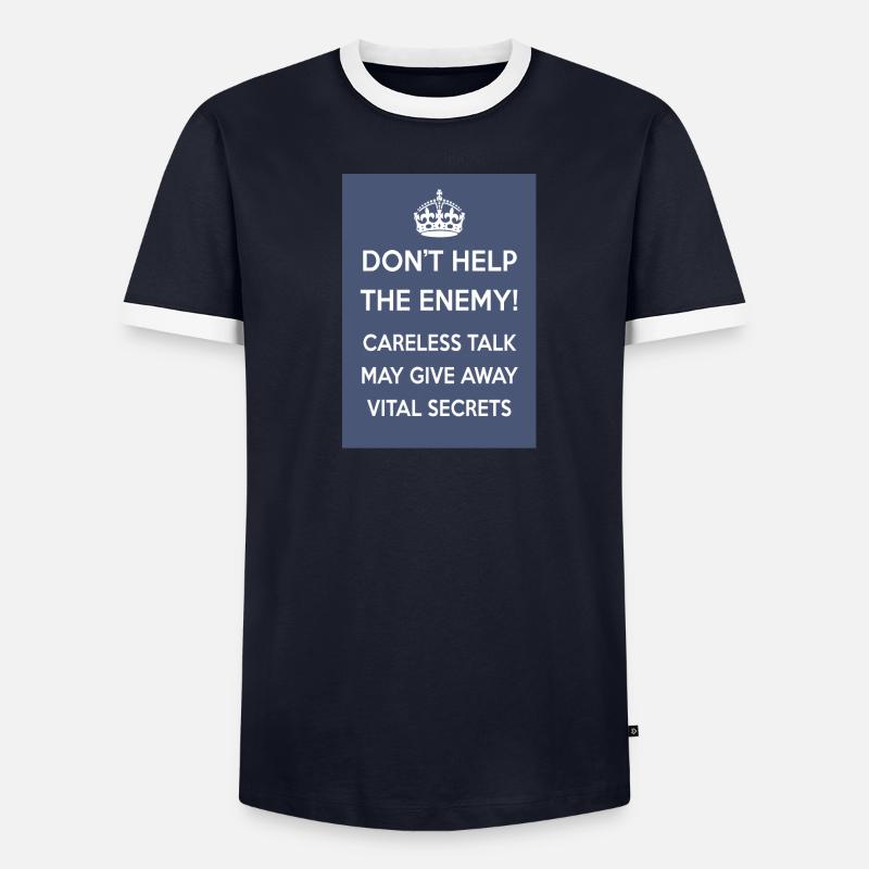 KEEP CALM ENEMY Men's Ringer Shirt
