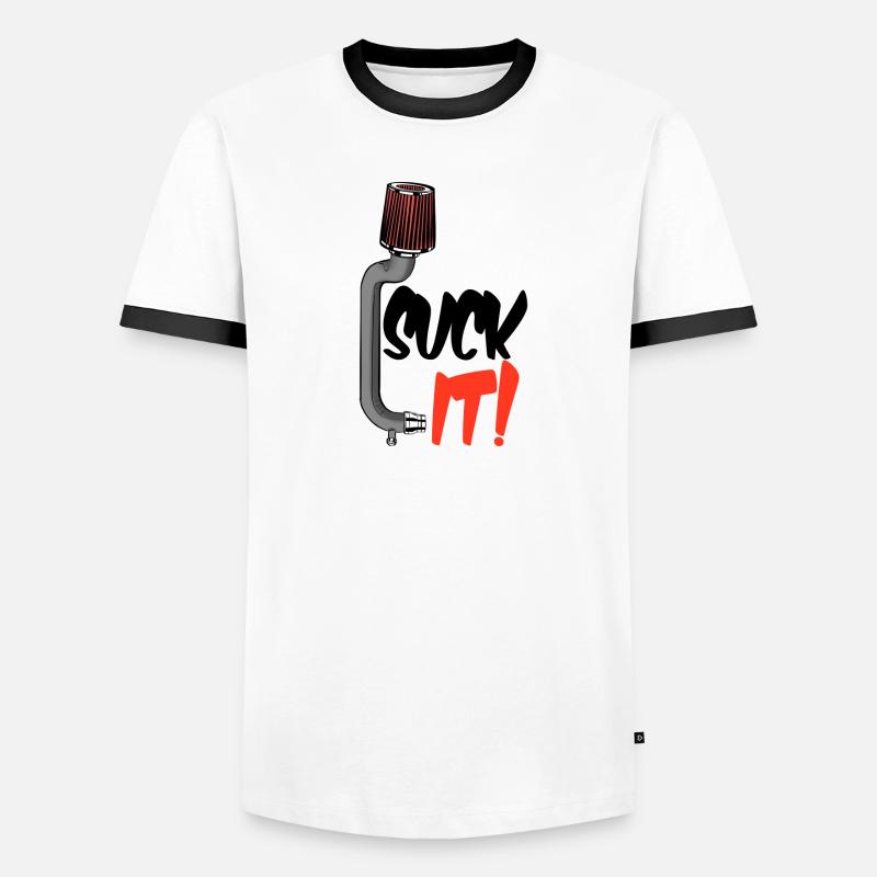 Suck It Turbo Luftfilter Auto Tuning Männer Kontrast-T-Shirt