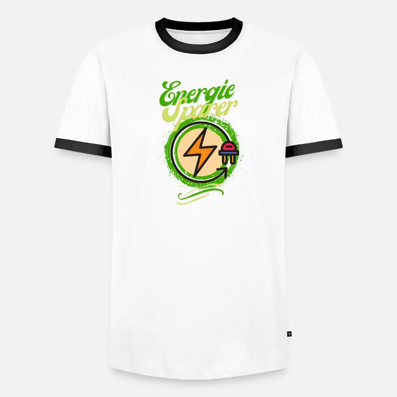 Energie Sparer Statement Design - Save Energy! Männer Kontrast-T-Shirt