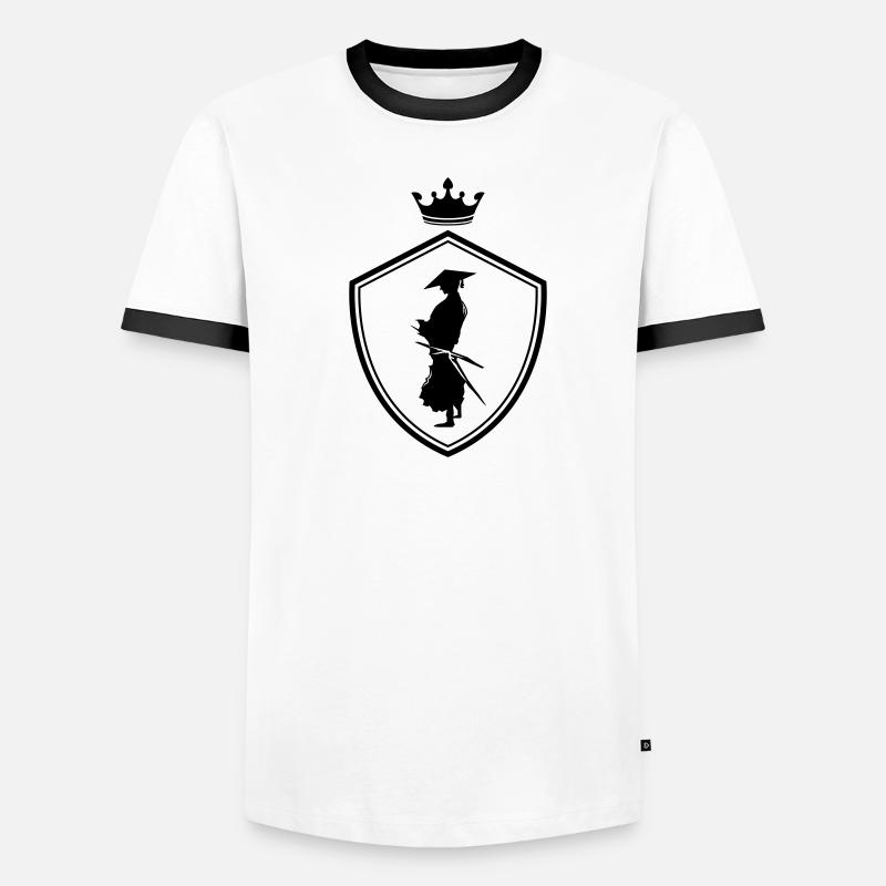 Samurai Warrior Crest Men's Ringer Shirt