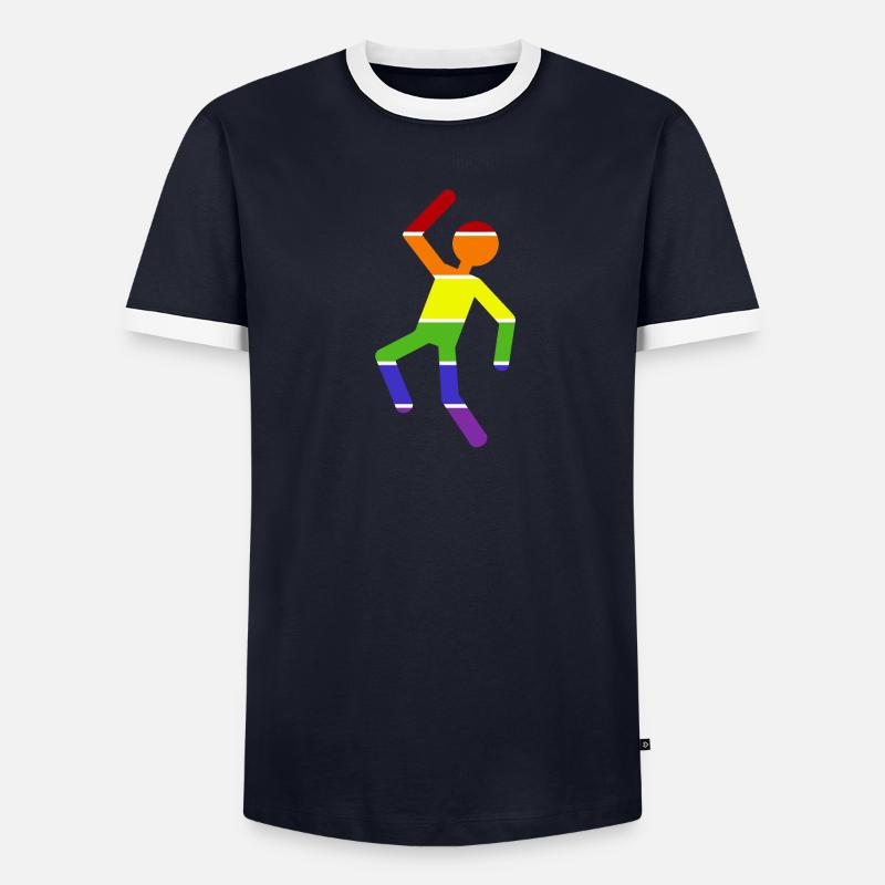 Multicolored man Men's Ringer Shirt