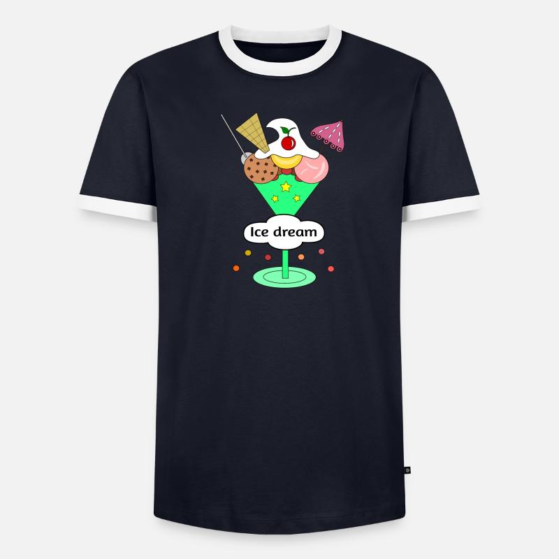 Rêve de glace T-shirt contrasté Homme