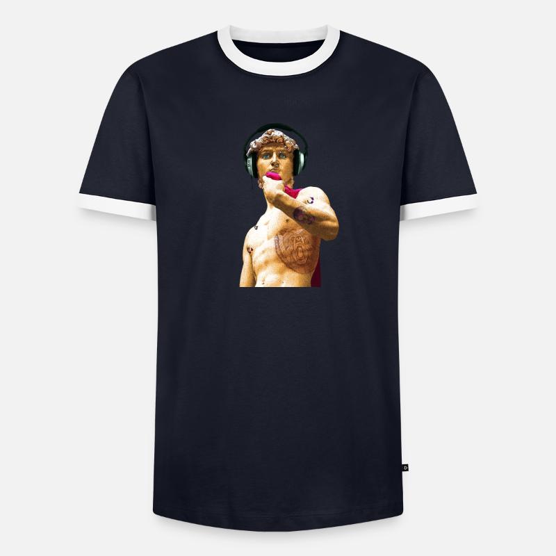 David Männer Kontrast-T-Shirt