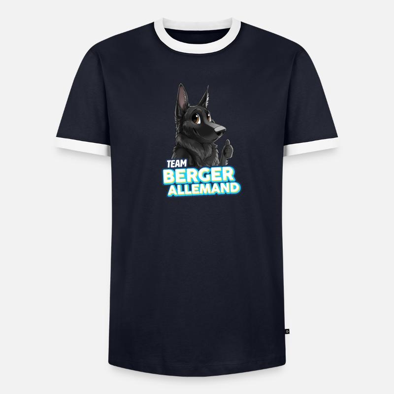 TEAM German Shepherd - Black Men's Ringer Shirt