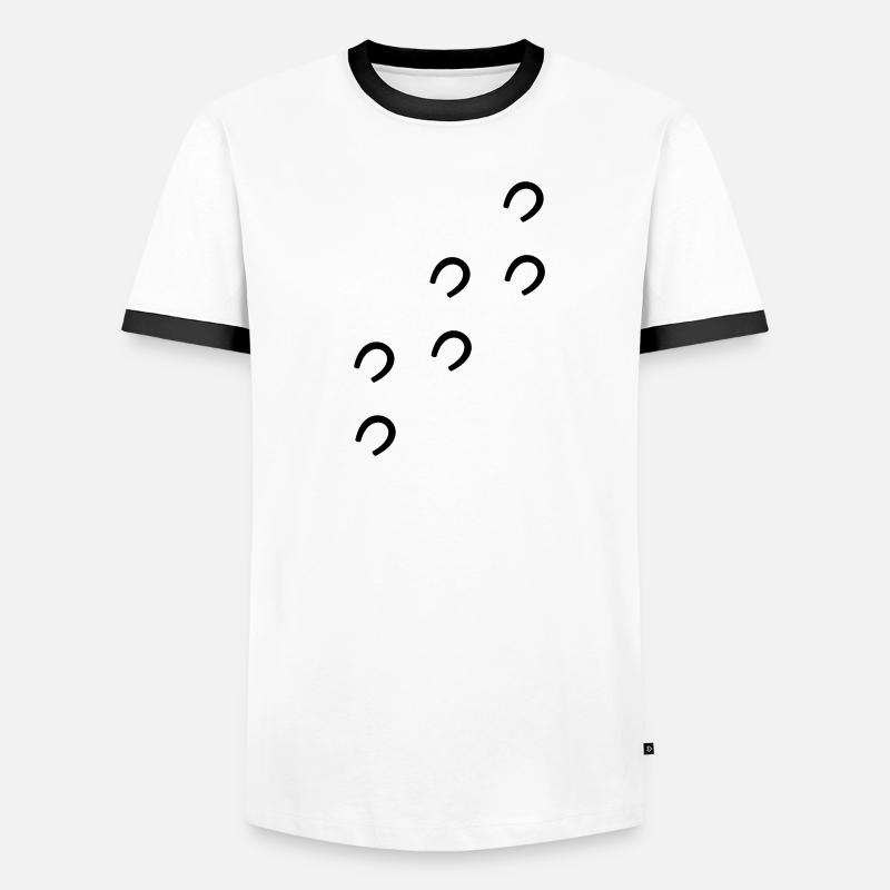 Pferdehufe Männer Kontrast-T-Shirt