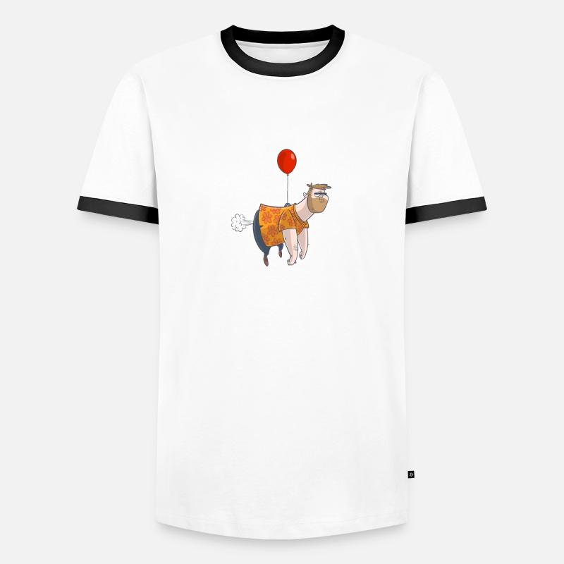 Ballon Mann Männer Kontrast-T-Shirt