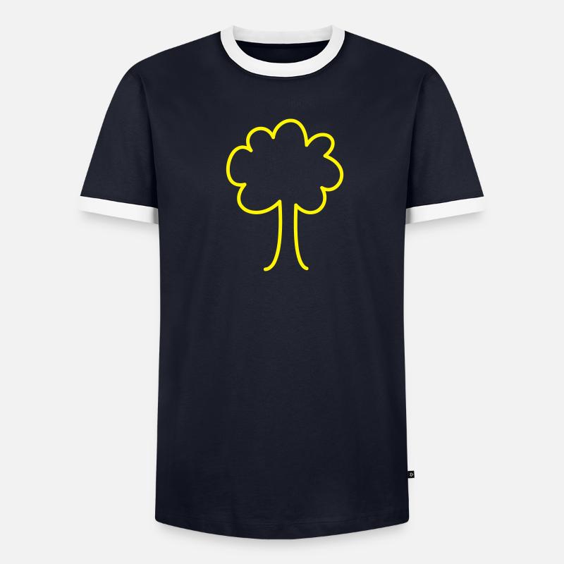 Baum Männer Kontrast-T-Shirt