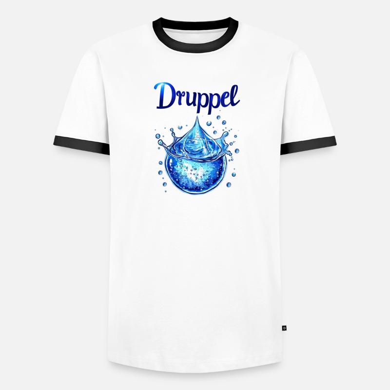 Wassertropfen Männer Kontrast-T-Shirt